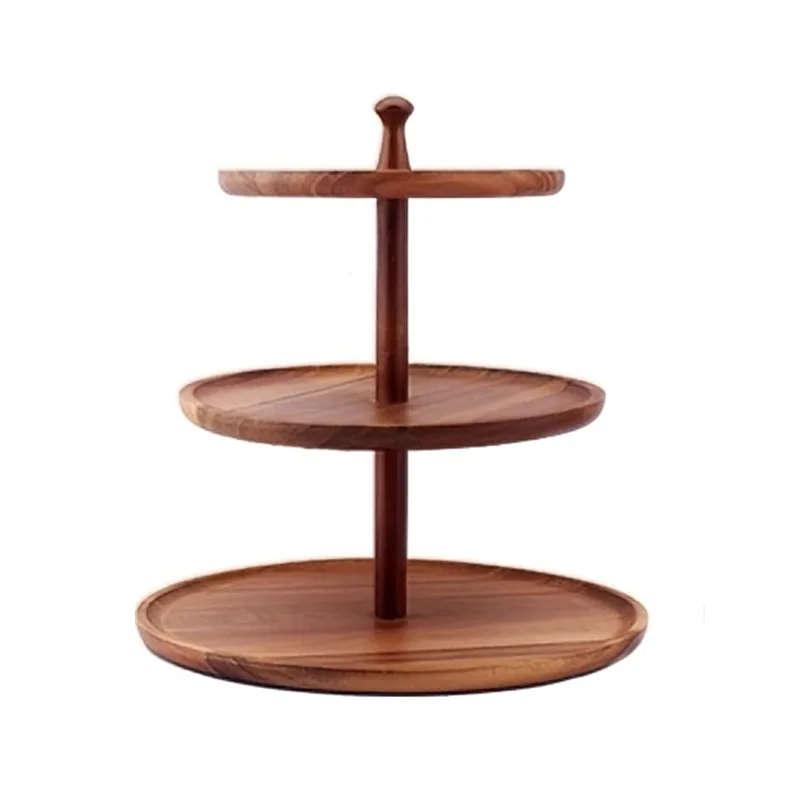 رف الحلوى الخشبي المتدرج